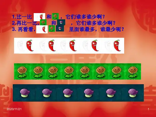 人教版一年级上册数学《比一比数一数》数学精品PPT教学课件