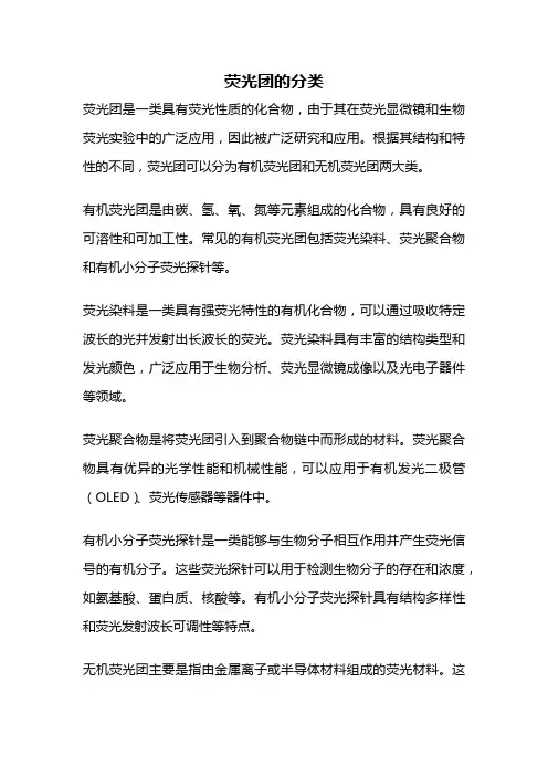 荧光团的分类