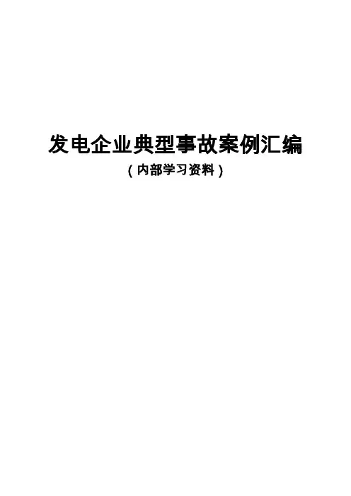 发电企业典型事故案例汇编