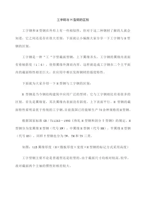 工字钢与H型钢的区别