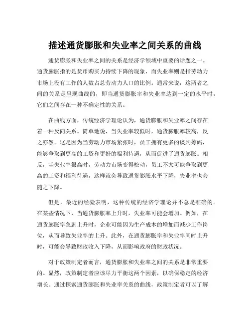 描述通货膨胀和失业率之间关系的曲线
