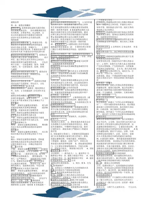 建筑法规(06936知识点)