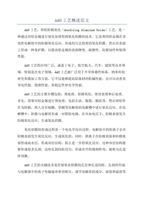 AAO工艺概述范文