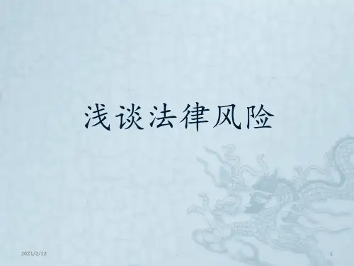 法律风险培训PPT课件