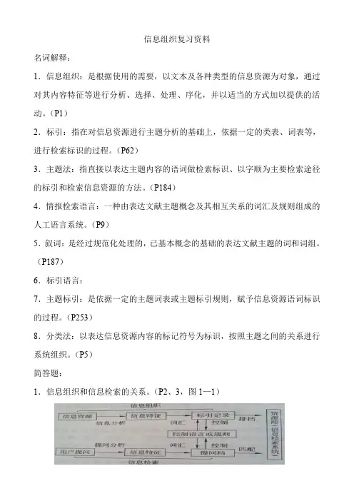 信息组织复习资料