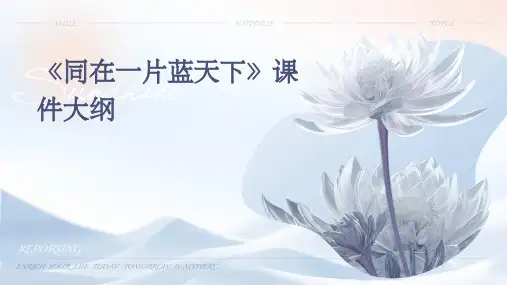 陕教版思品八年级上册第七课《同在一片蓝天下》第一目课件2-复制