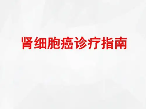 肾细胞癌诊疗指南PPT课件