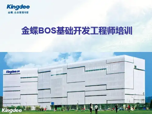 金蝶BOS开发工程师基础认证培训 第一部分-79页PPT资料