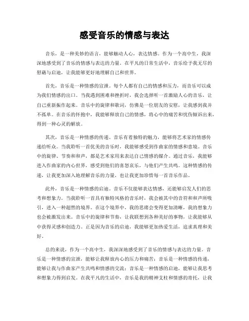 感受音乐的情感与表达