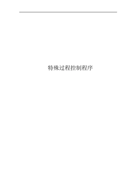 特殊过程控制程序