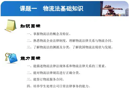 物流法规完整版课件全套ppt教程(最新)