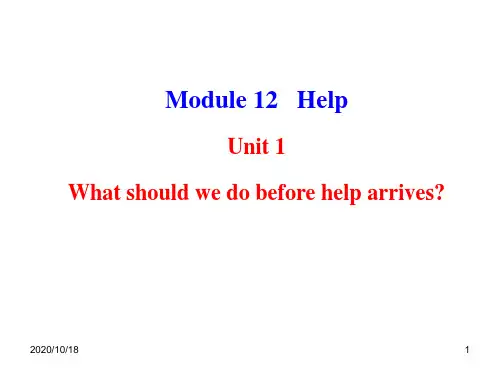 外研版八年级英语上册Module 12 Help Unit PPT优选课件