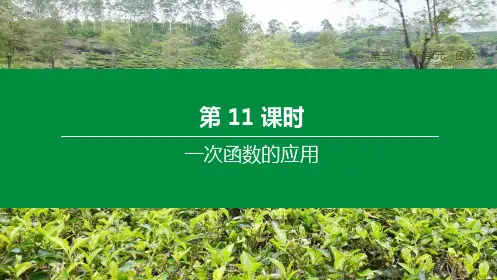 中考数学复习第三单元函数第11课时一次函数的应用