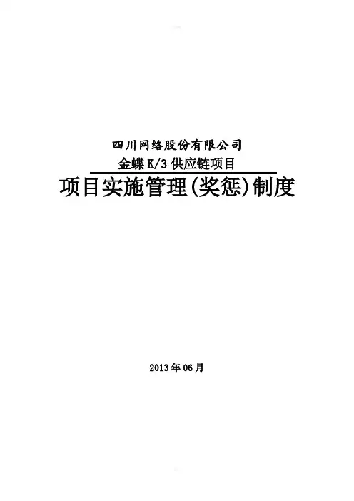 ERP项目实施管理(奖惩)制度