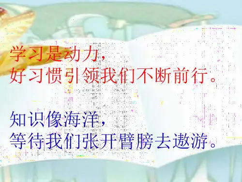 《好习惯伴我成长》PPT课件