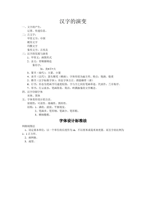 字体设计基本知识