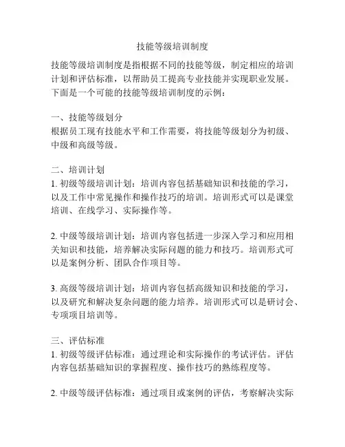 技能等级培训制度