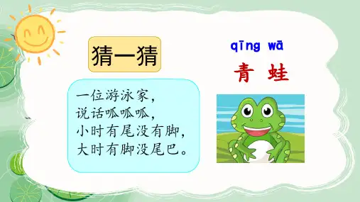 部编版一年级语文下册《小青蛙》课件ppt