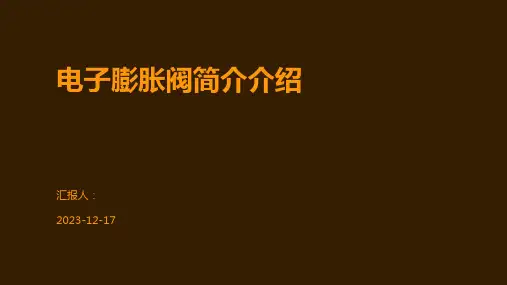电子膨胀阀简介介绍