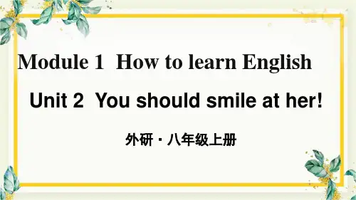 统编外研版八年级英语上册优质课件 Module 1 Unit 2