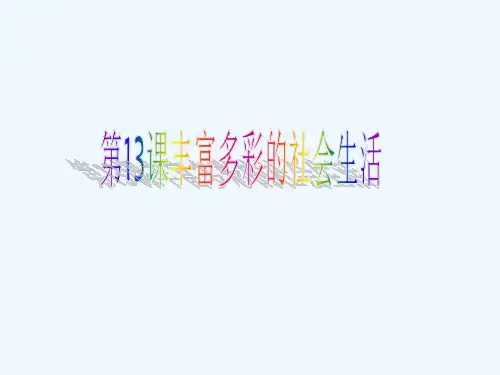 七年级历史下册第二单元第13课丰富多彩的社会生活课件北师大版