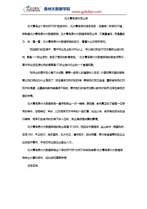北大青鸟学校怎么样