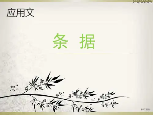条据 (2)  ppt课件