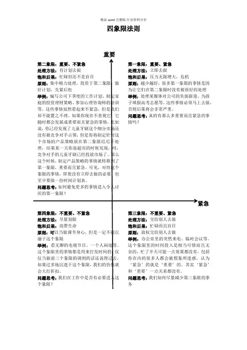 四象限法则