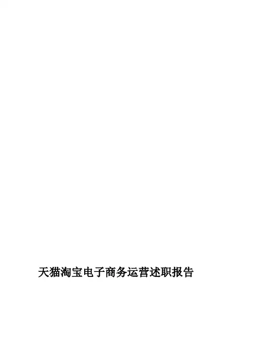 天猫淘宝电子商务运营述职报告