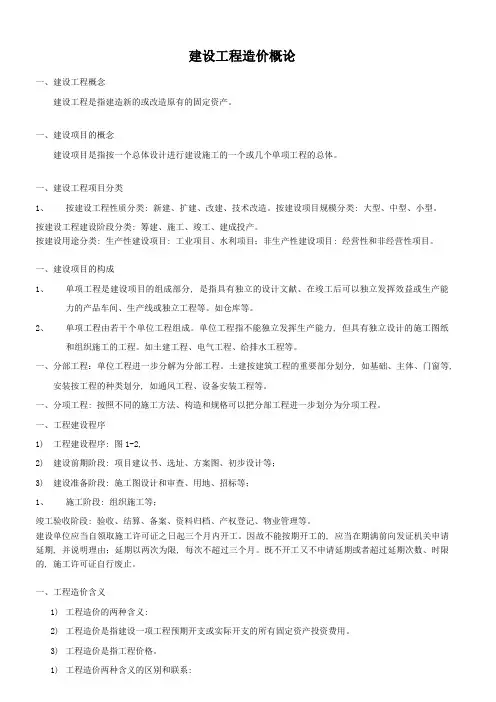 2023年江苏省造价员考试理论考点