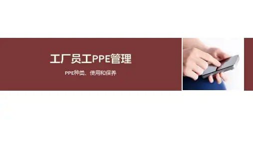 工厂员工PPE管理