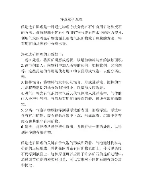 浮选选矿原理