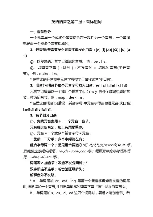 英语语音之第二层：音标组词