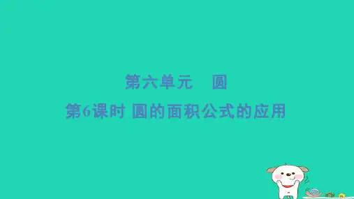 五年级数学下册六圆6圆的面积公式的应用习题课件苏教版