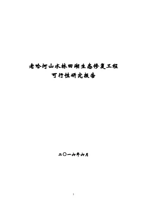 老哈河山水林田湖生态修复工程可行性研究报告