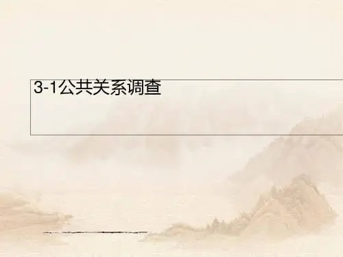 公共关系调查(PPT 69张)
