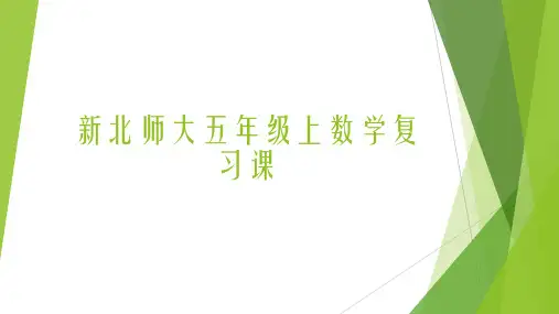 北师大五上数学复习课数与代数2