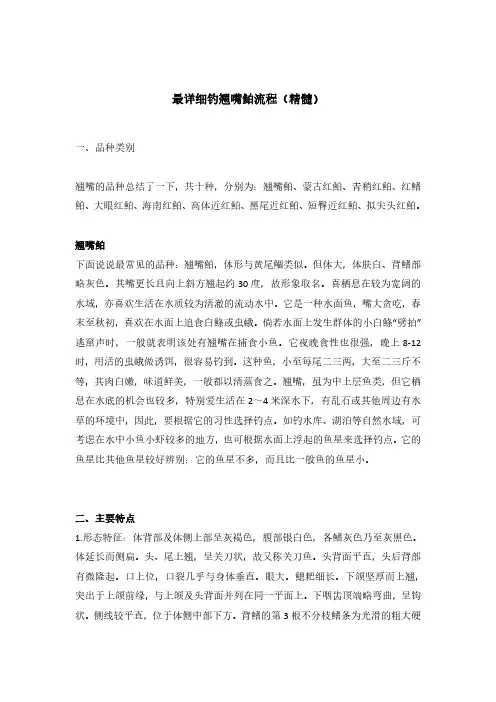 最详细钓翘嘴鲌流程(精髓)