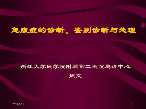 急腹症的诊断、鉴别诊断与处理幻灯片--新