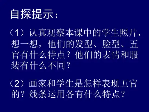 五年级美术上册课件-2.画人像2-人美版共14张PPT