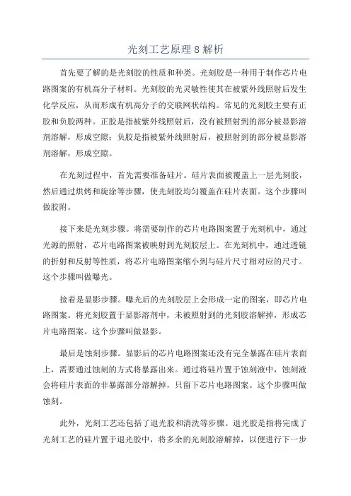 光刻工艺原理8解析