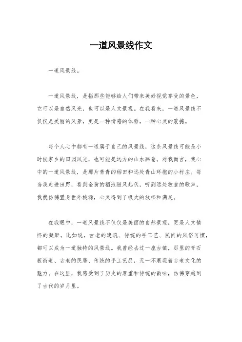 一道风景线作文