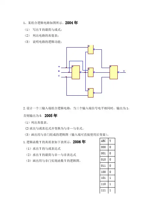 组合逻辑电路分析.