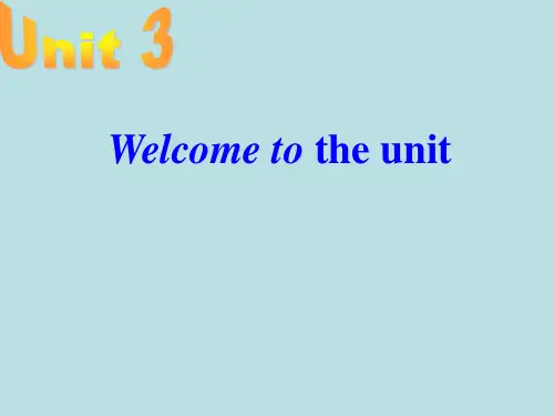 译林英语模块四Unit3Welcome  (共24张PPT)