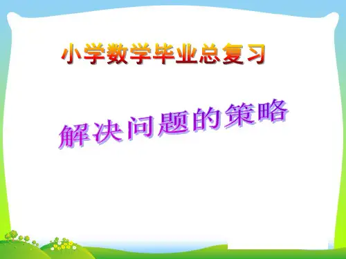 2021年新版苏教版六年级数学下册《解决问题的策略》毕业总复习课件[1].ppt