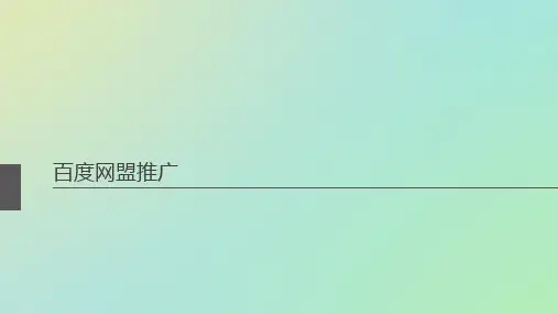 百度网盟推广