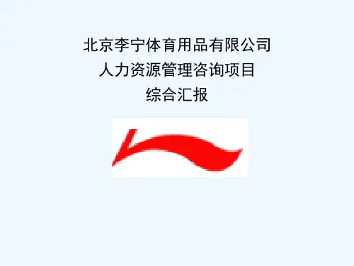 李宁公司人力资源管理咨询报告
