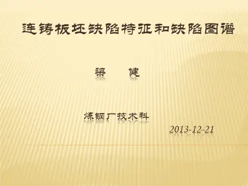 连铸板坯缺陷特征和图谱(梁健)