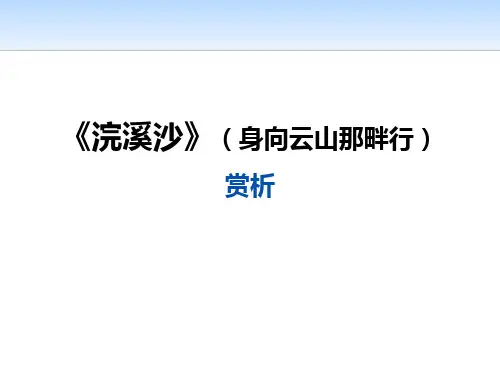 《浣溪沙(身向云山那畔行)》精品教学课件.