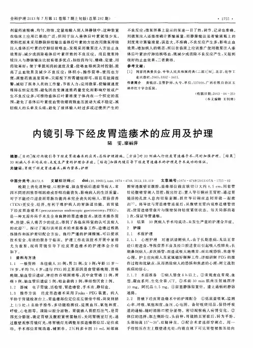 内镜引导下经皮胃造瘘术的应用及护理